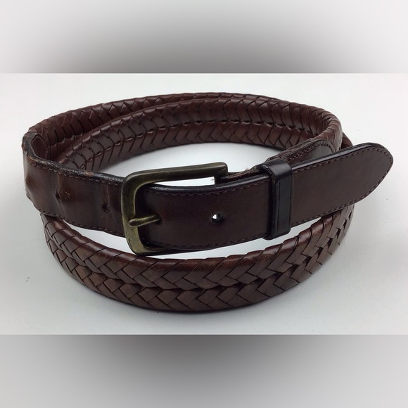 Charles Smith 38mm Dark Brown Leather Casual Belt - 36